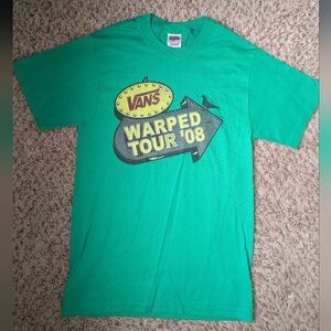 Vans Green Warped Tour '08 Graphic Tee, Signed!